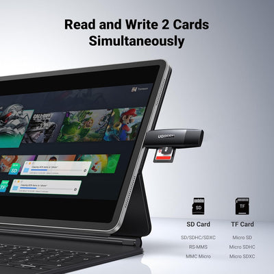 UGREEN 2-in-1 USB 3.0 & USB-C SD Card Reader (80191) in Lebanon - OutGeeked