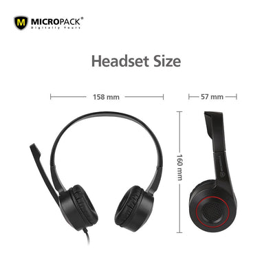 Micropack USB Stereo Computer Headset with Flexible Mic Arm (MHP-02) in Lebanon - OutGeeked