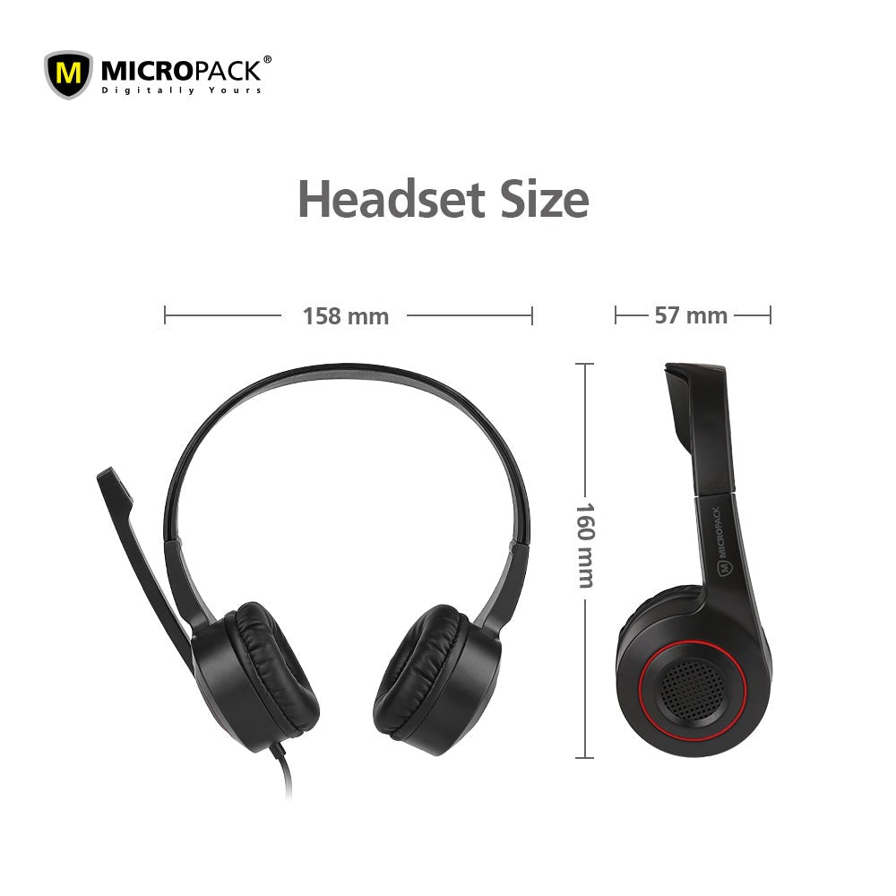 Micropack USB Stereo Computer Headset with Flexible Mic Arm (MHP-02) in Lebanon - OutGeeked