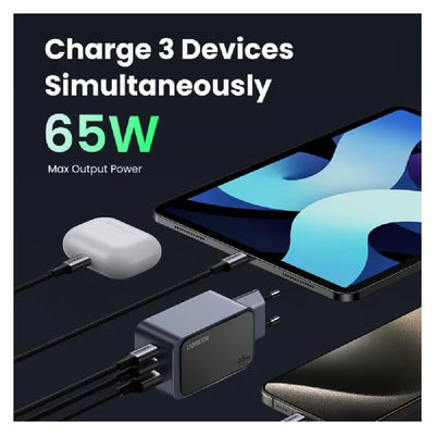 UGREEN 65W GaN Triple-Port Wall Charger (35042) in Lebanon - OutGeeked