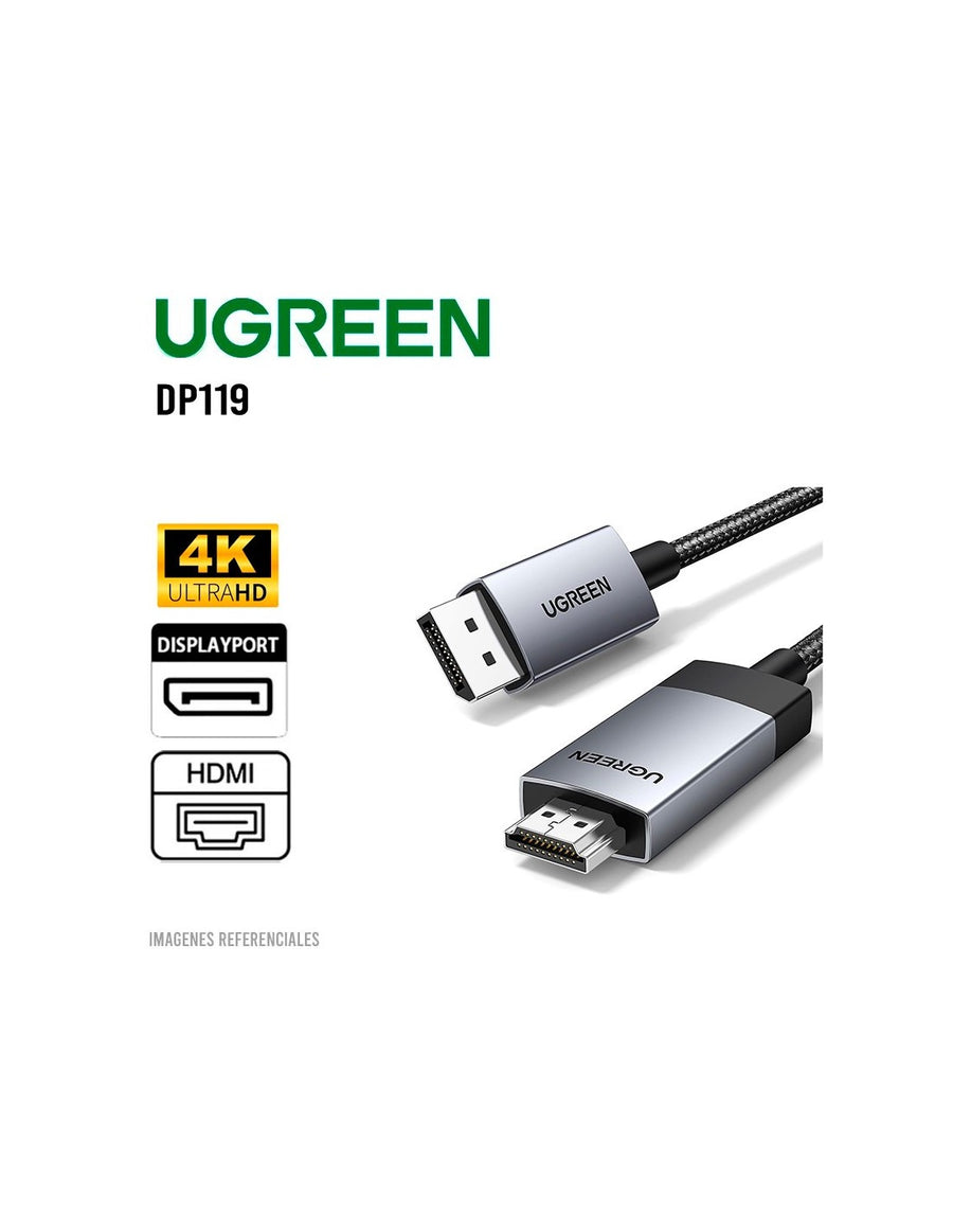 UGREEN DisplayPort to HDMI 4K Cable, Male to Male, 4K@60Hz Braided in Lebanon - OutGeeked