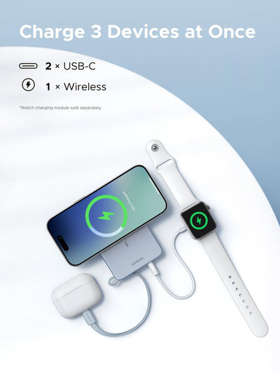 UGREEN MagFlow 10000mAh Qi2 25W Wireless Magnetic Power Bank (65958B) in Lebanon - OutGeeked