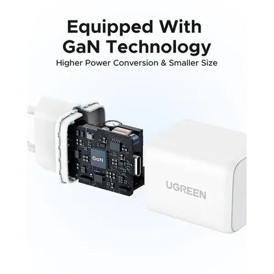 UGREEN 20W GaN USB-C Wall Charger with PD3.0 & QC4.0+ in Lebanon - OutGeeked