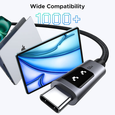 UGREEN USB-C to USB-C 100W Fast Charging Braided Cable with LED Indicator in Lebanon - OutGeeked