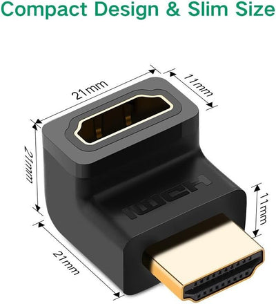 UGREEN HDMI Male to Female 90 Degree Adapter, 4K@60Hz in Lebanon - OutGeeked