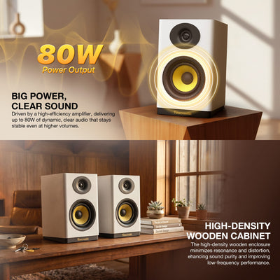 Fantech Hako Studio 301 80W 2.0 Bookshelf Speakers with Bluetooth 5.3 in Lebanon - OutGeeked