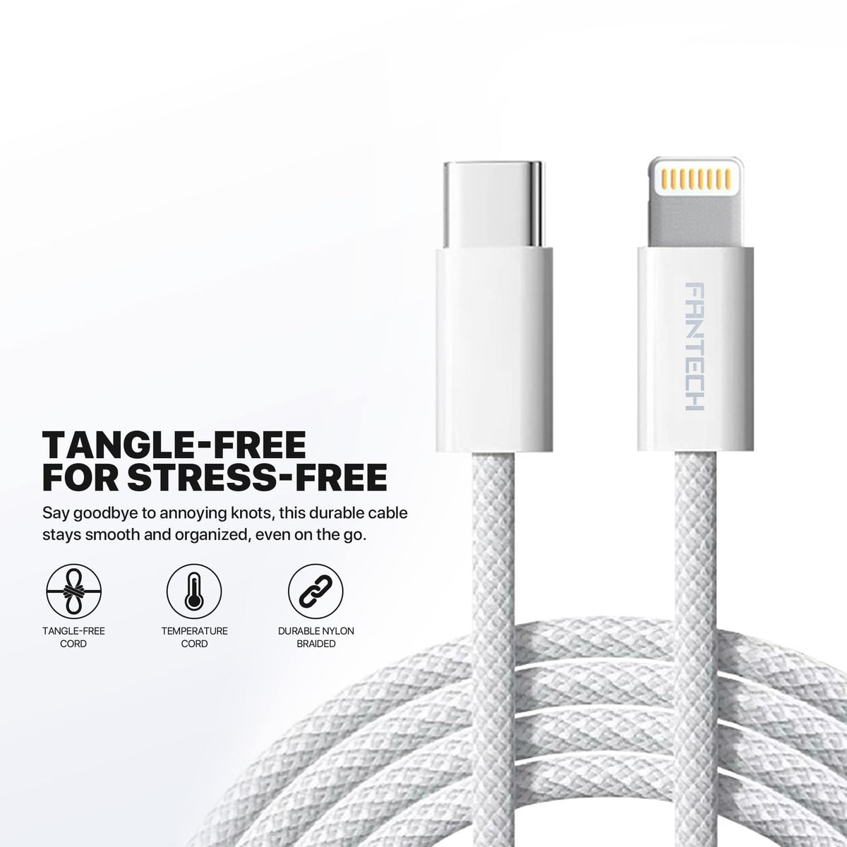 Fantech Power Kit PK202CL 20W PD USB-C Charger with 1M USB-C to Lightning Cable in Lebanon - OutGeeked
