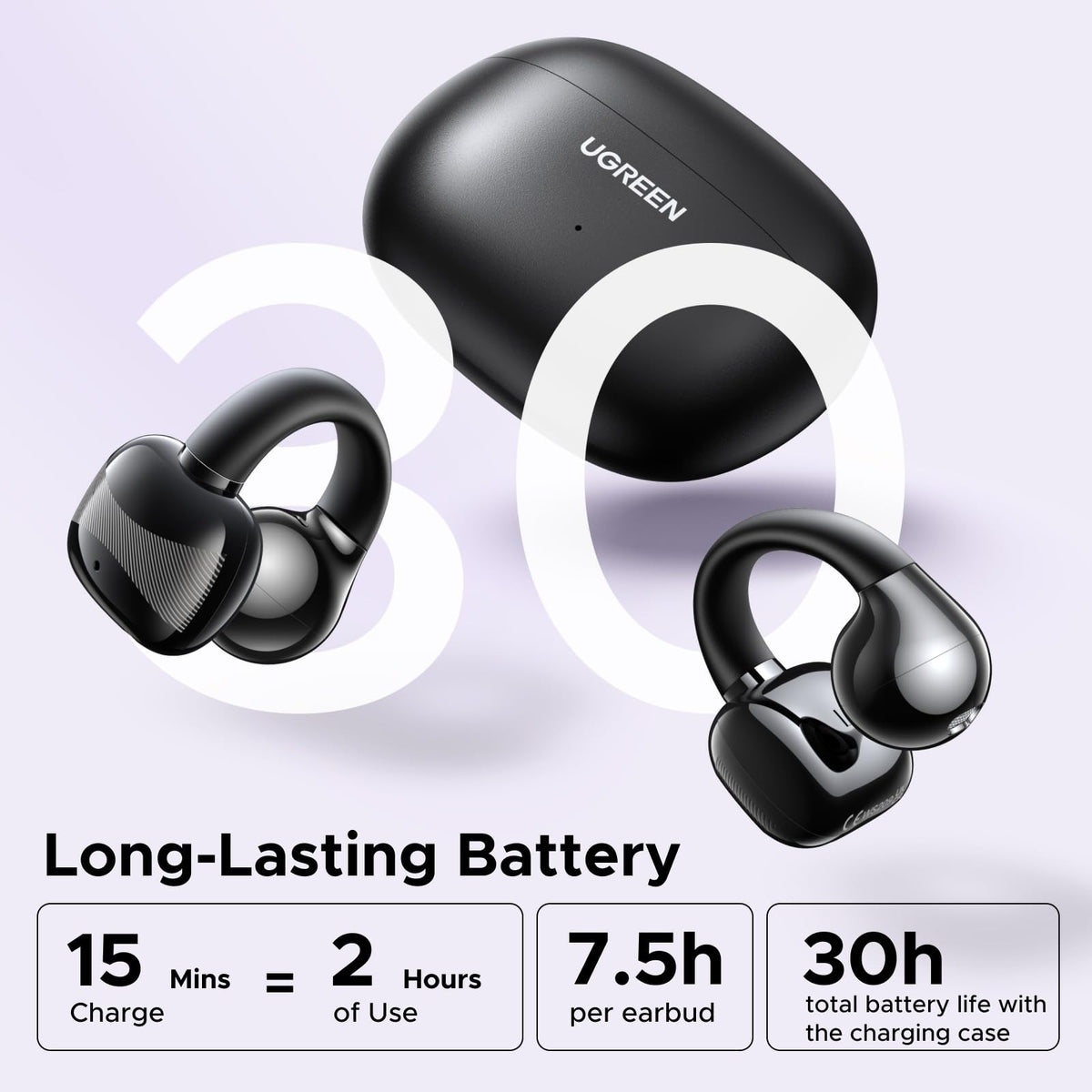 UGREEN HiTune S3 Open-Ear Clip True Wireless Earbuds with AI Noise Cancellation in Lebanon - OutGeeked