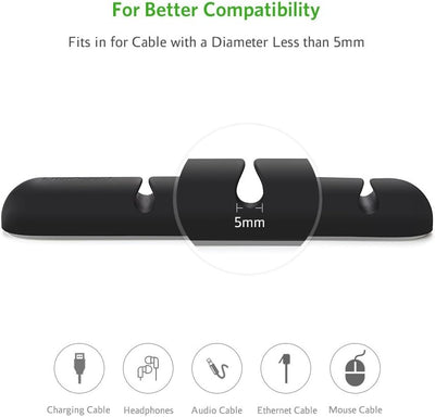 UGREEN Cable Organizer with 4 Slots, 3M Adhesive, Silicone (30762) in Lebanon - OutGeeked