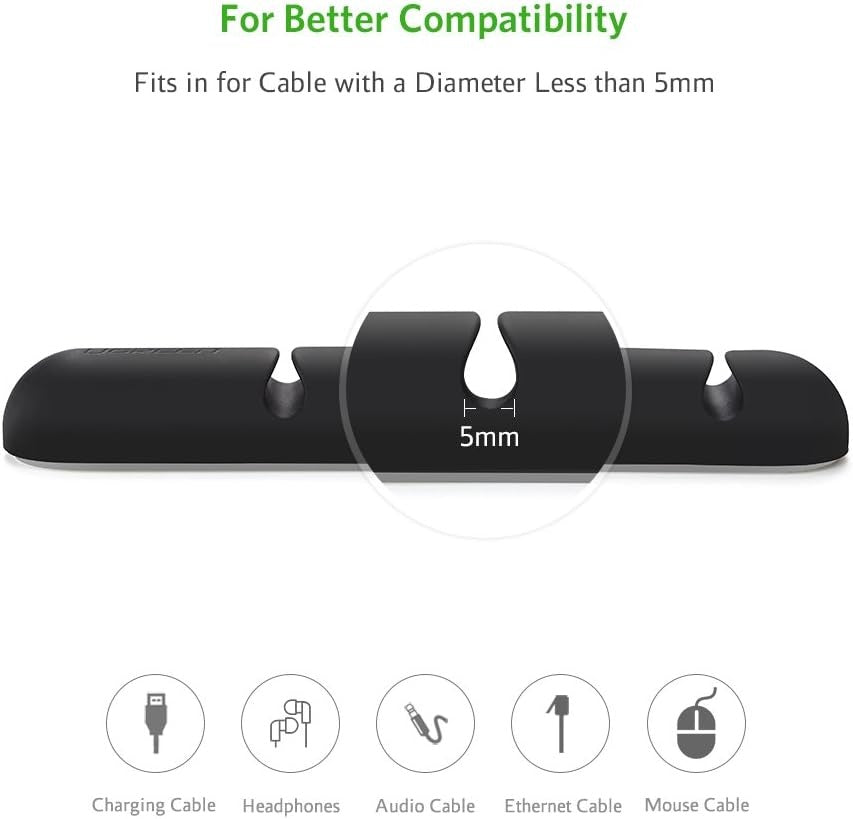 UGREEN Cable Organizer with 4 Slots, 3M Adhesive, Silicone (30762) in Lebanon - OutGeeked
