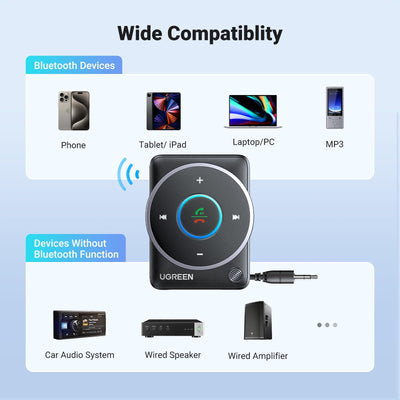 UGREEN Bluetooth 5.4 Car Aux Adapter with Noise Cancellation (35002) in Lebanon - OutGeeked