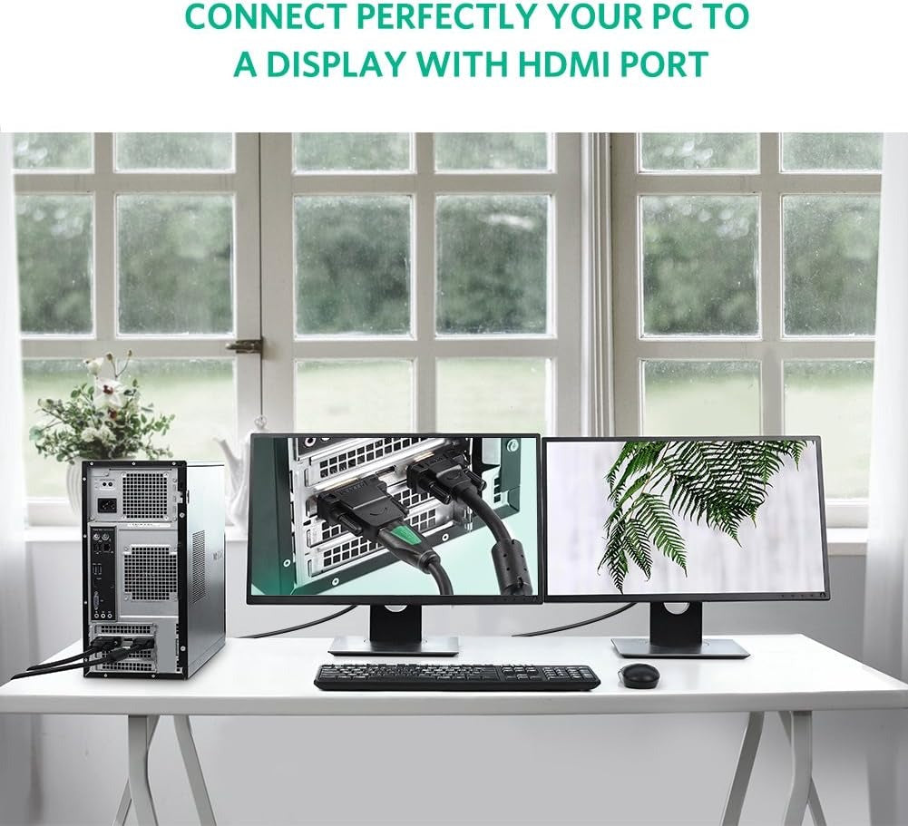 UGREEN Full HD DVI (24+1) Male to HDMI Female Adapter, Bi-Directional (20124) in Lebanon - OutGeeked