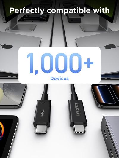UGREEN Intel Certified Thunderbolt 5 USB-C Cable 240W 120Gbps 16K (45996) in Lebanon - OutGeeked