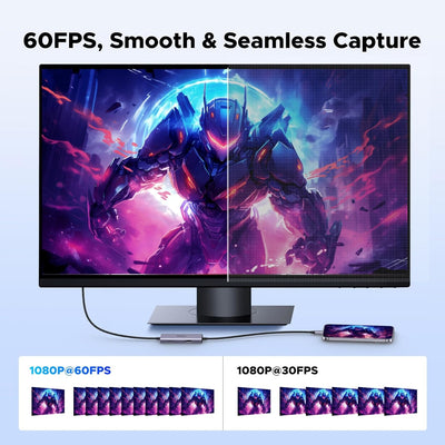 UGREEN USB-C Video Capture Card with 4K HDMI Loop-Out and PD 100W (65856) in Lebanon - OutGeeked