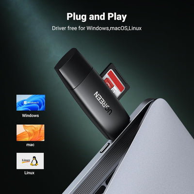 UGREEN 2-in-1 USB 3.0 & USB-C SD Card Reader (80191) in Lebanon - OutGeeked