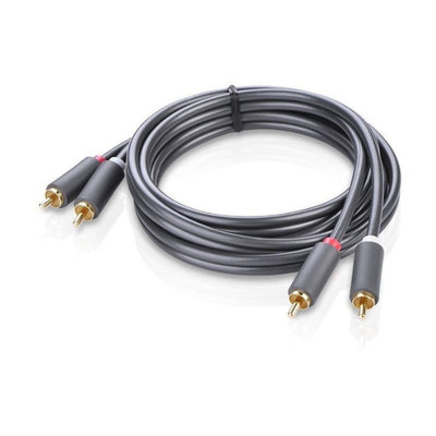 UGREEN 2RCA Male to 2RCA Male Audio Aux Cable, Gold-Plated in Lebanon - OutGeeked