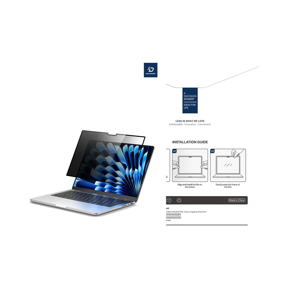 Dux Ducis Leno Privacy Screen Filter for Apple MacBook Air 13.6-inch (2022/2024) - view 2