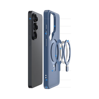 Dux Ducis Yind Series Case with Magnetic Stand for Samsung Galaxy S26 Ultra (Dark Blue) - view 2