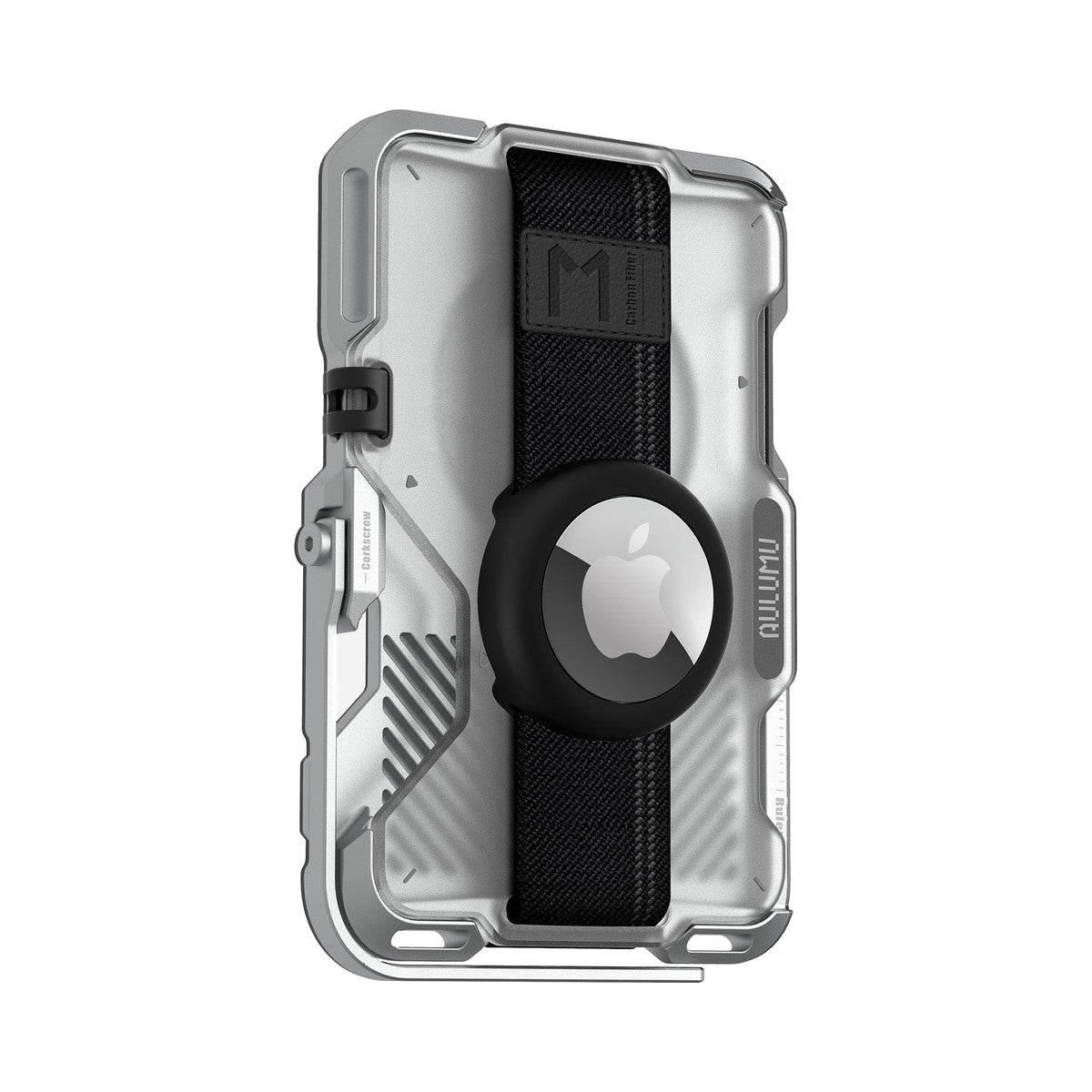 AULUMU G03 Multi-Tool Magnetic Metal Wallet - Frosted (Translucent White) - view 2