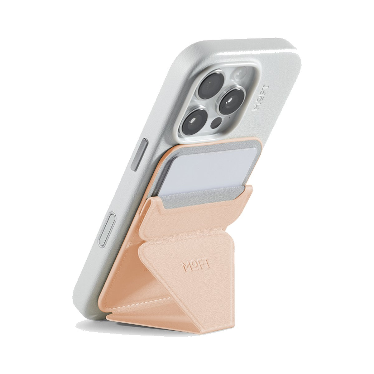 MOFT Snap-on Phone Stand & Wallet (Peach Pink) - view 2
