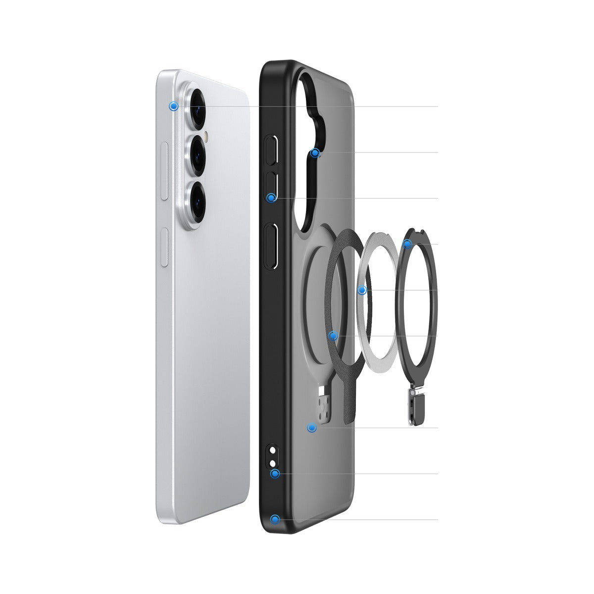 Dux Ducis Yind Series Case with Magnetic Stand for Samsung Galaxy S26 Plus (Black) - view 2