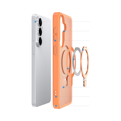 Dux Ducis Yind Series Case with Magnetic Stand for Samsung Galaxy S26 (Orange) - view 2