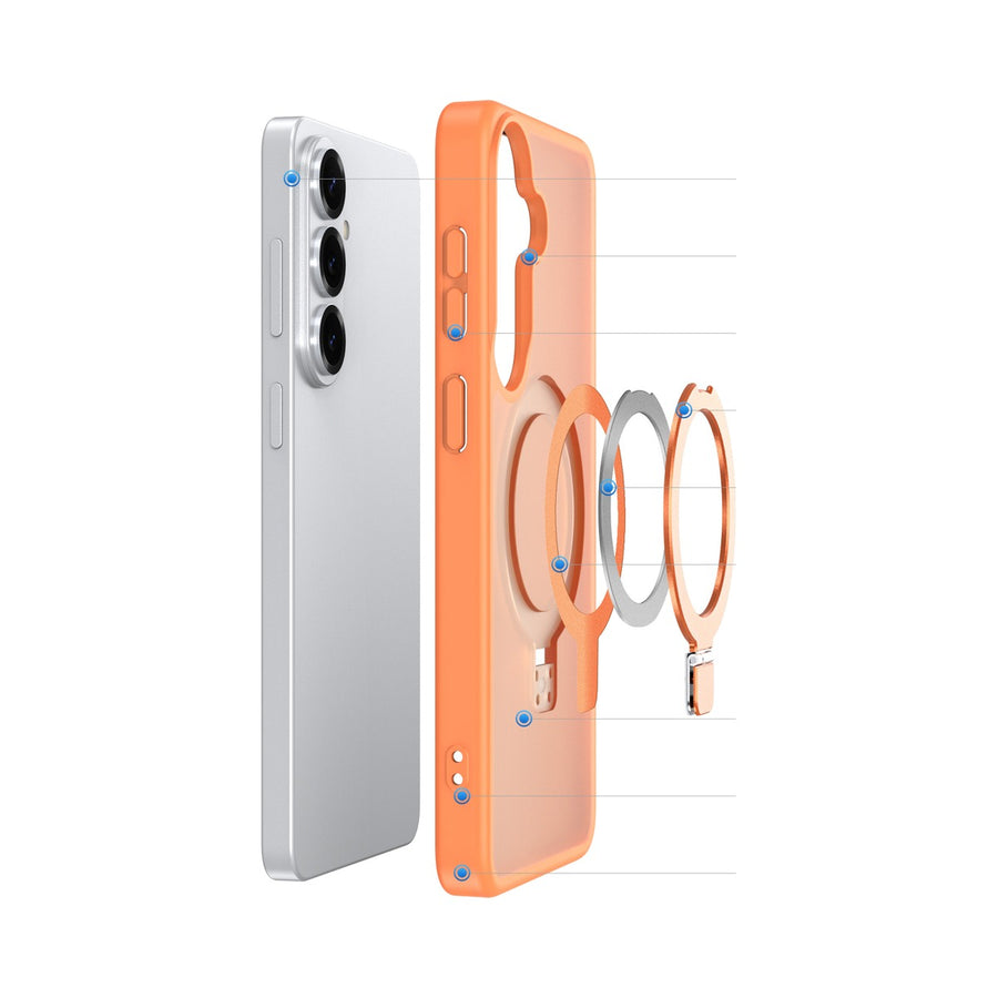Dux Ducis Yind Series Case with Magnetic Stand for Samsung Galaxy S26 (Orange) - view 2