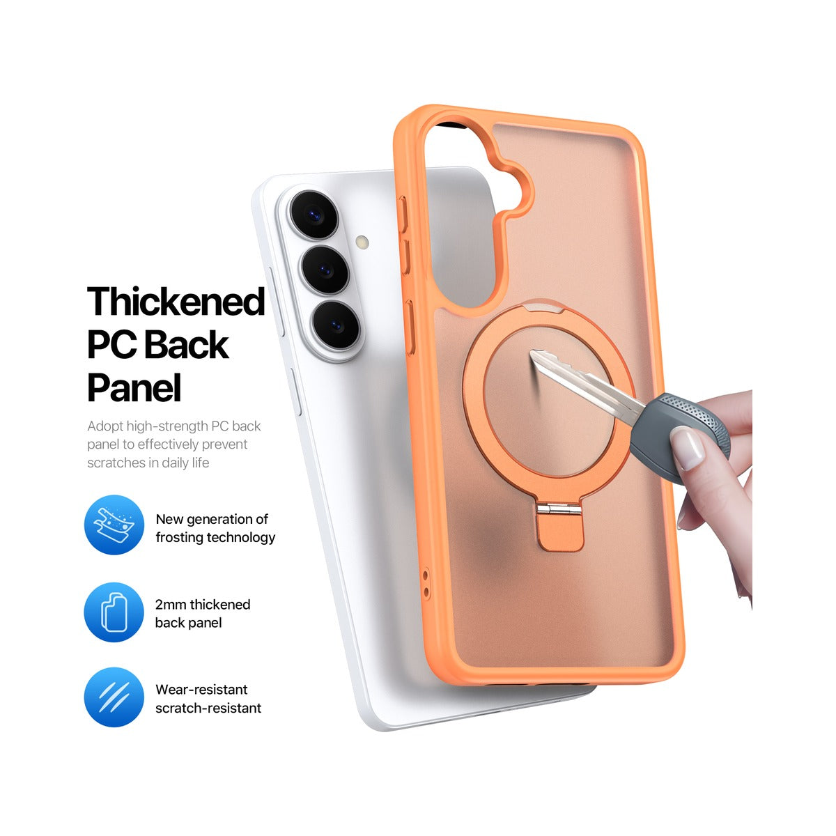 Dux Ducis Yind Series Case with Magnetic Stand for Samsung Galaxy S26 Plus (Orange) - view 2