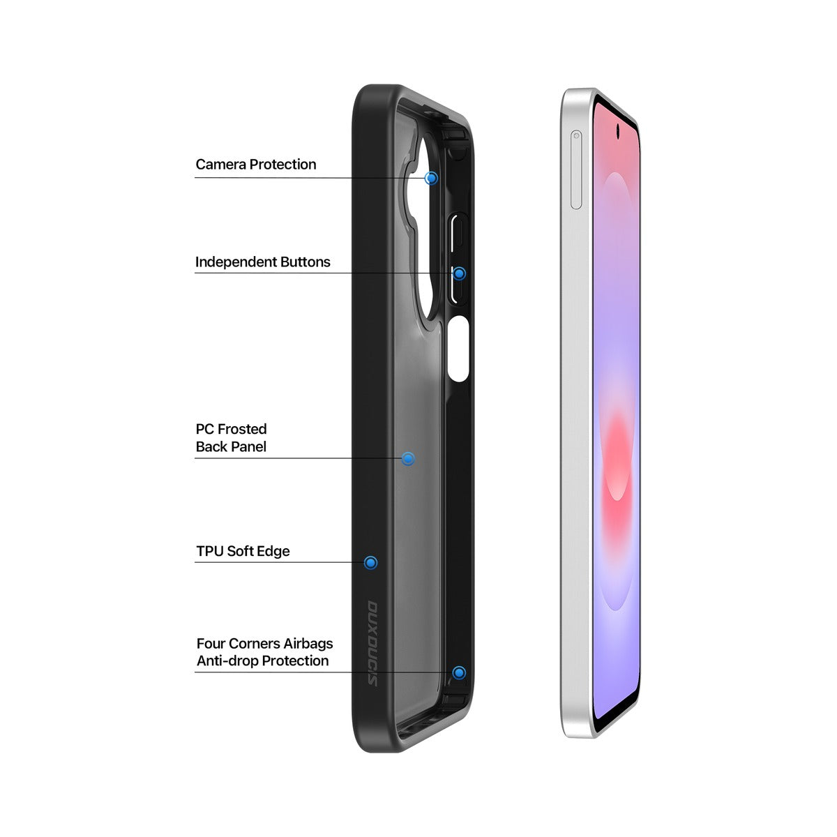 Dux Ducis Yind Series Case for Samsung Galaxy A27 / A36 / A37 / A56 (Black) - view 3