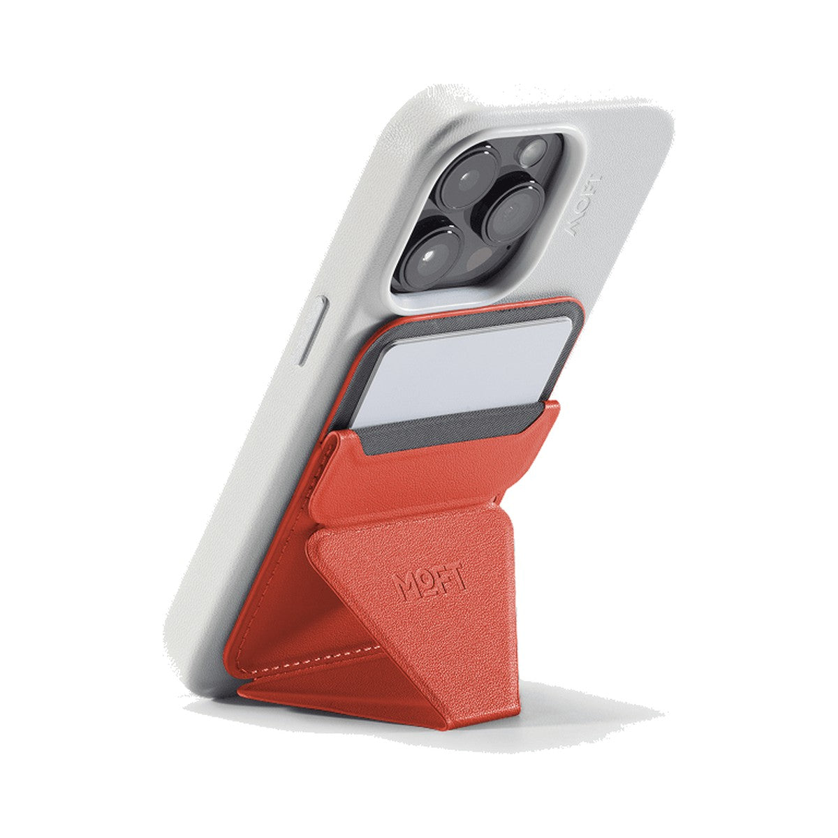 MOFT Snap-on Phone Stand & Wallet (Sunset Red) - view 3