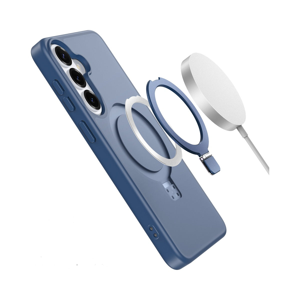 Dux Ducis Yind Series Case with Magnetic Stand for Samsung Galaxy S26 (Dark Blue) - view 3