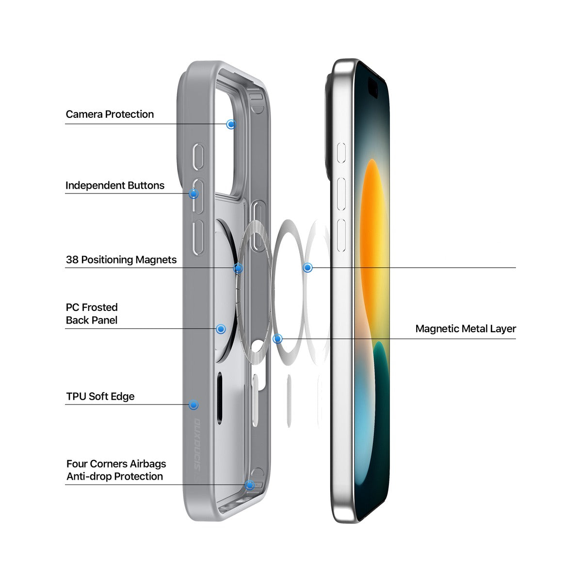 Dux Ducis Yind Series Case for Apple iPhone 17 Pro (Grey) - view 3