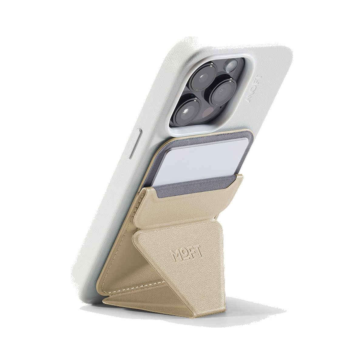 MOFT Snap-on Phone Stand & Wallet (Earthen Beige) - view 3