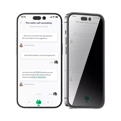 Blueo HD Privacy Anti-Peep Tempered Glass with Applicator | Apple iPhone 16 Pro / 17 Pro Screen Protector - view 4