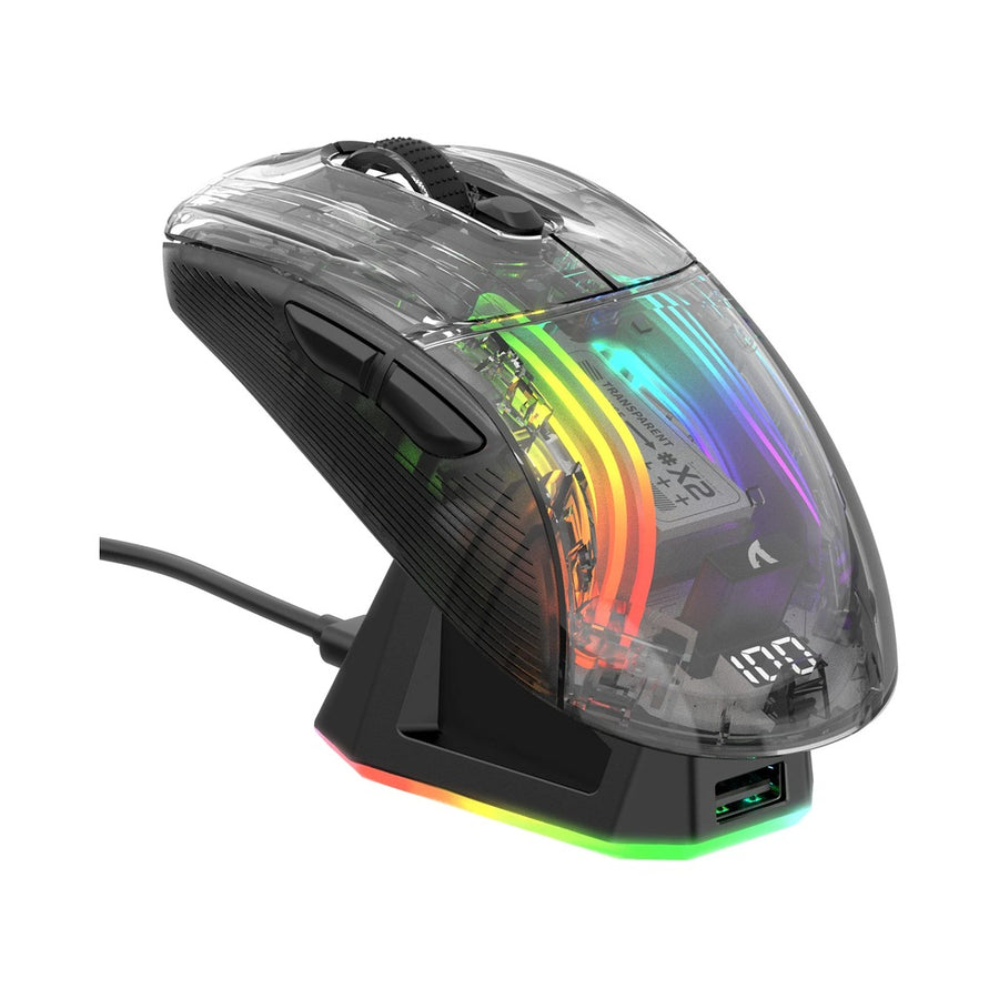 Attack Shark X2 Pro Tri-Mode Wireless Gaming Mouse with Charging Dock - Black - view 1