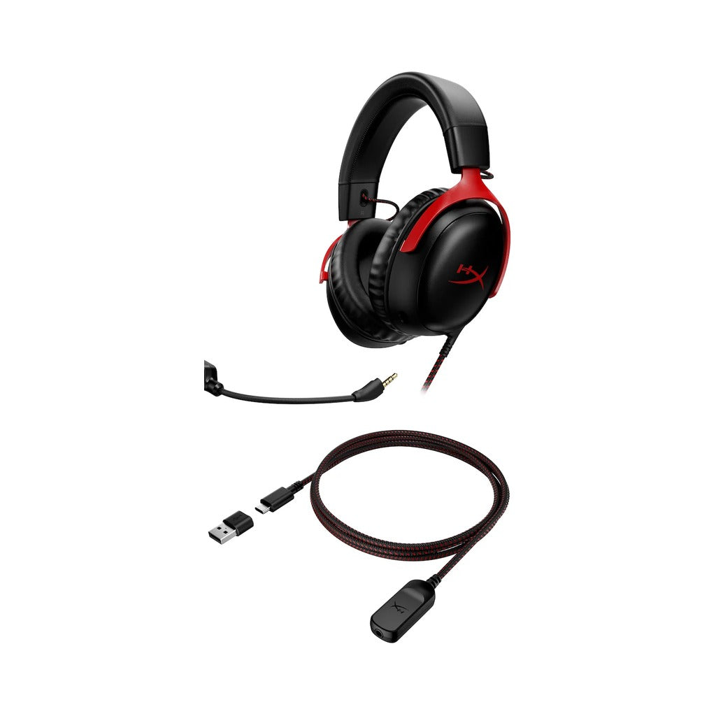 HyperX Cloud III Wired Gaming Headset - Black-Red - view 4