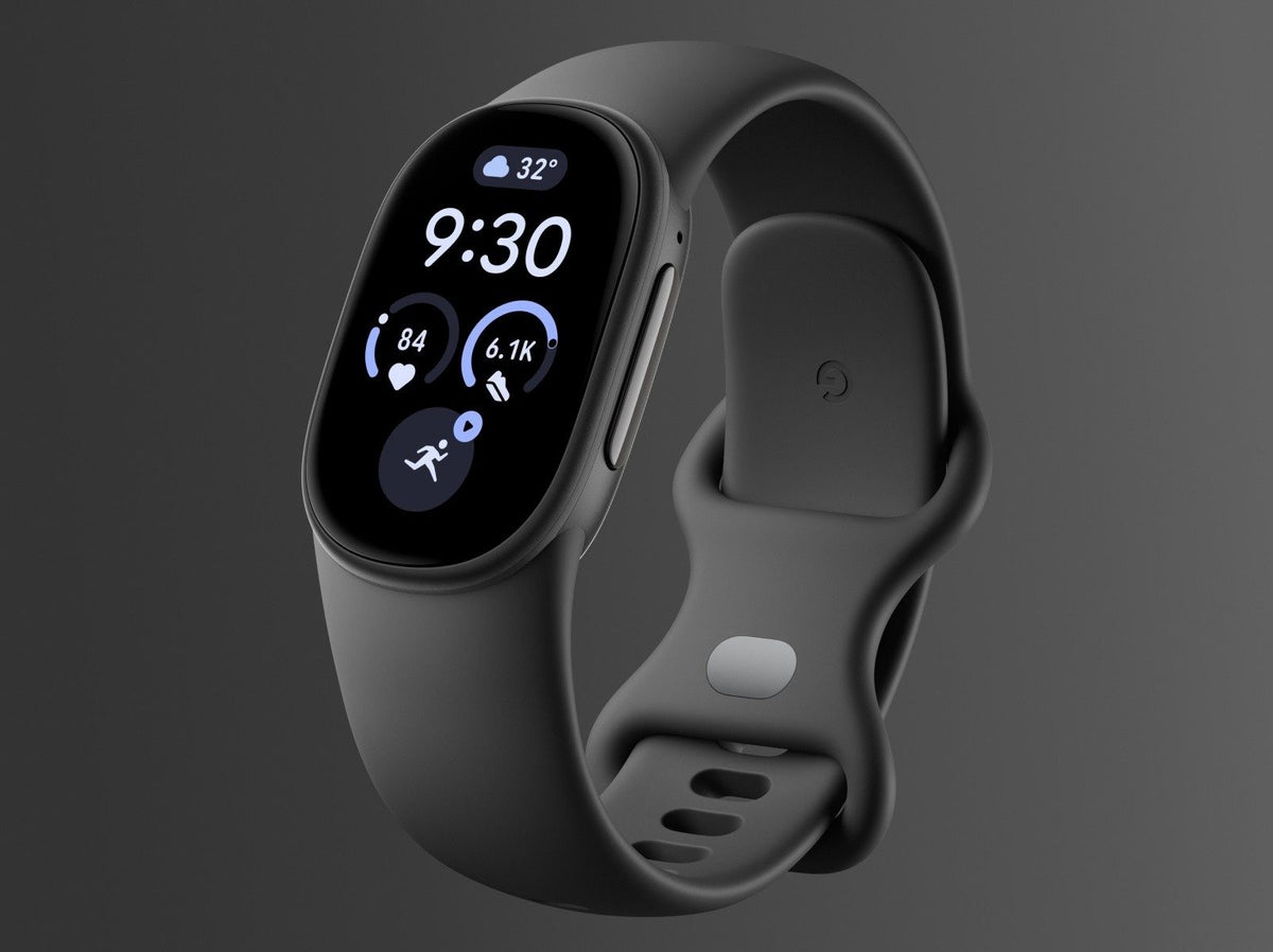 Google Fitbit Edge in Obsidian with a matte black aluminium case
