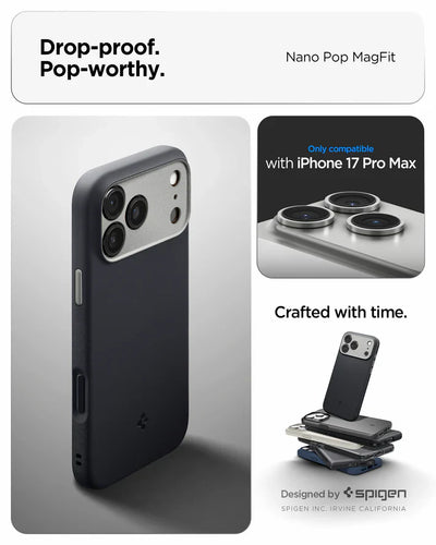 Spigen Nano Pop for Apple iPhone 17 Pro Max (Black/Gray)