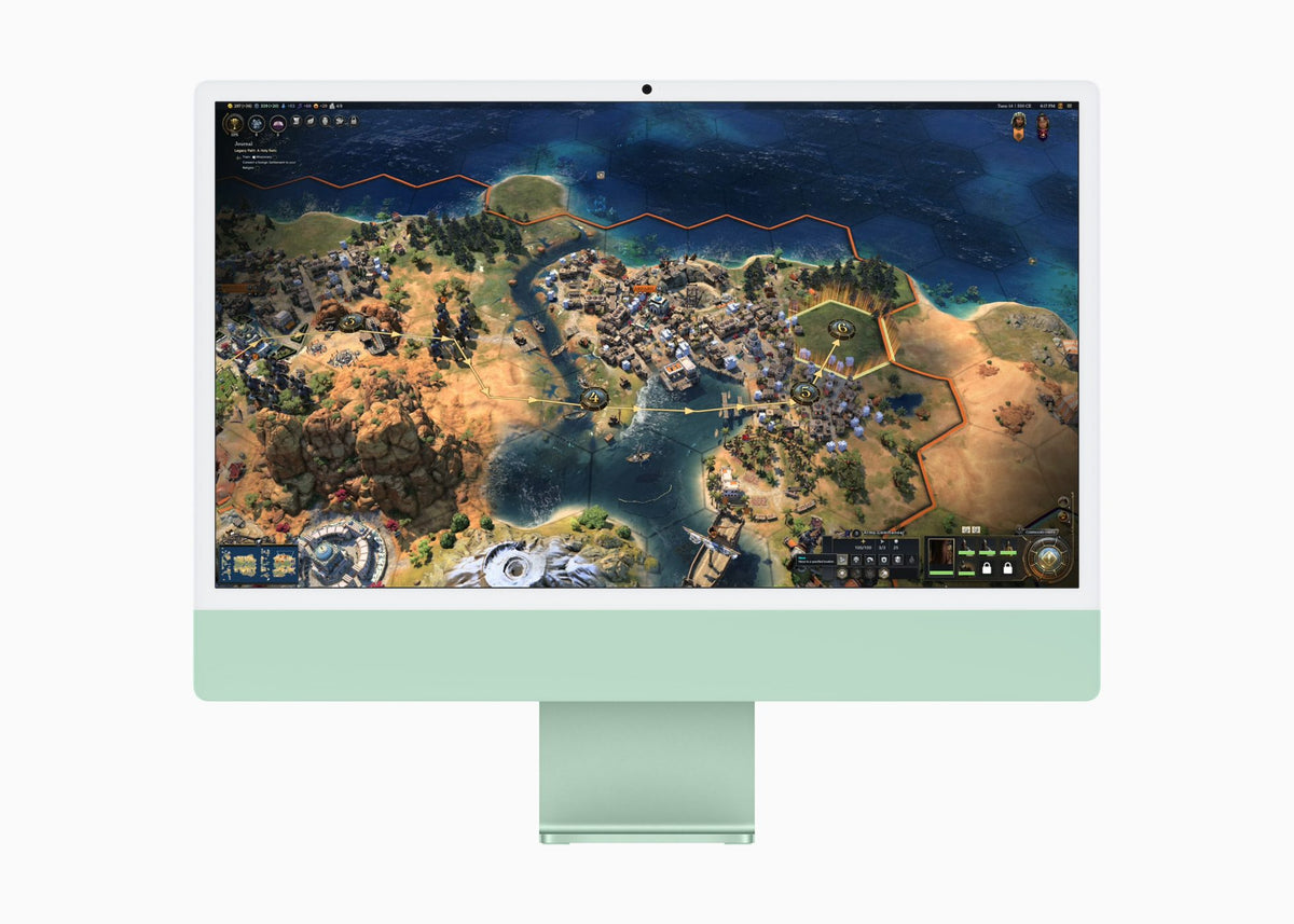 iMac 24-inch (M4, 2024) - Games and creative apps.