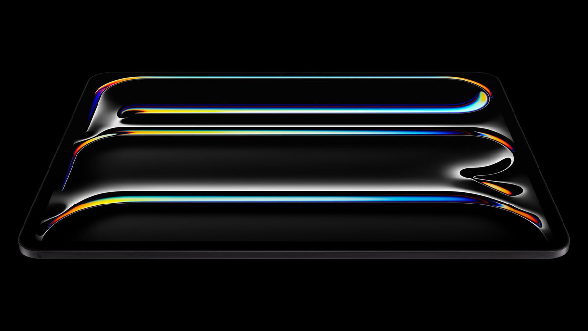 iPad Pro with M4 lying flat, showing its Ultra Retina XDR display