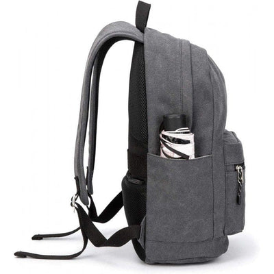 Kinmac Grey Canvas KMB438 | 16-inch Backpack