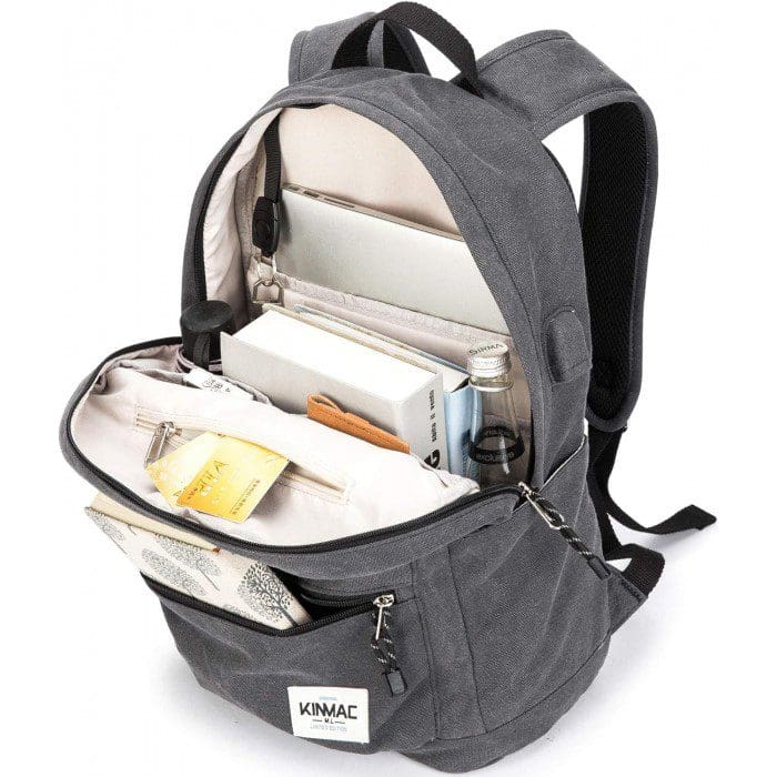 Kinmac Grey Canvas KMB438 | 16-inch Backpack