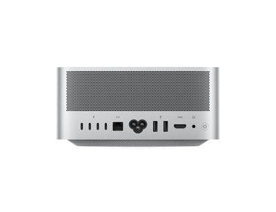 Apple Mac Studio M5 Max (2026) - back ports: four Thunderbolt 5, 10Gb Ethernet, two USB-A, HDMI 2.1, headphone jack