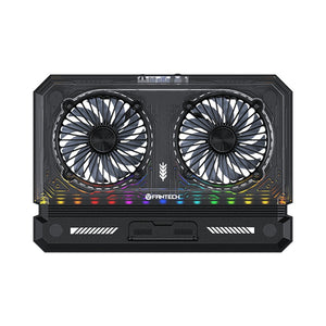 Fantech NC21 Laptop Cooling Pad with Dual 140mm Fans, RGB and Phone Holder