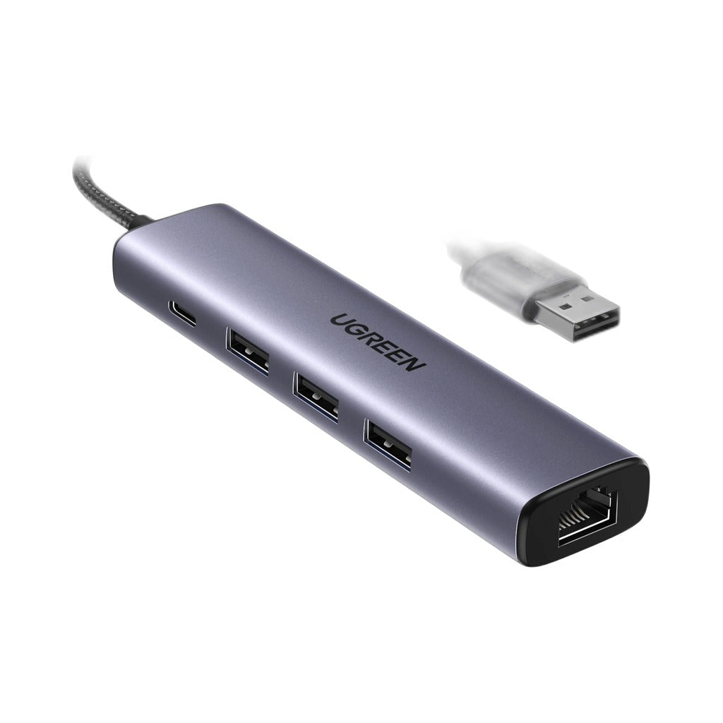 UGREEN USB 3.0 Hub 4-Port with Gigabit Ethernet and USB-C Power Port (60554) in Lebanon - OutGeeked