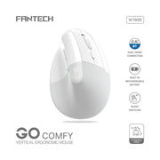Fantech W195R Go Comfy Rechargeable Vertical Wireless Mouse, Silent Click in Lebanon - OutGeeked