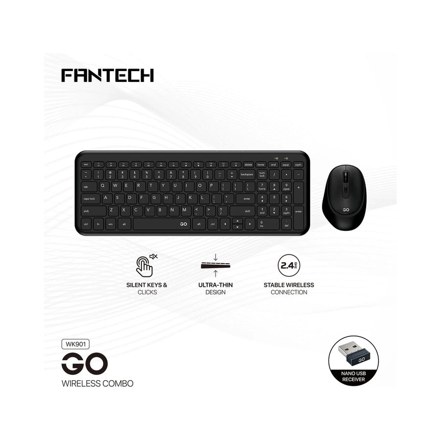 Fantech WK901 Go Ultra-Slim Wireless Silent Keyboard and Mouse Combo in Lebanon - OutGeeked