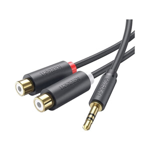 UGREEN 3.5mm Male to 2 RCA Female Stereo Y Adapter, Gold-Plated (10547)