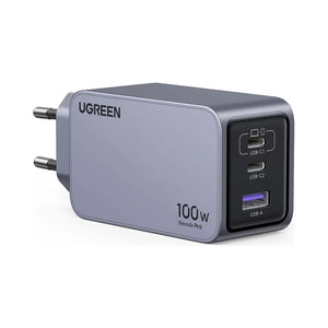 UGREEN Nexode Pro 100W GaN 3-Port Wall Charger with USB-C to USB-C Cable (25874)