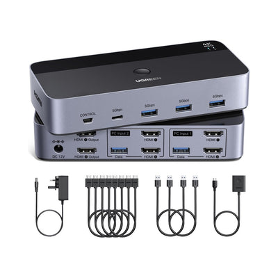 UGREEN Dual-Monitor HDMI KVM Switch 2 In 2 Out, 4K@60Hz (55455) in Lebanon - OutGeeked